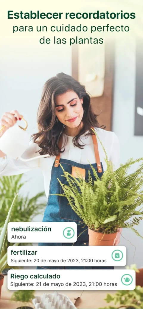 Funciones de la app Plant Parent